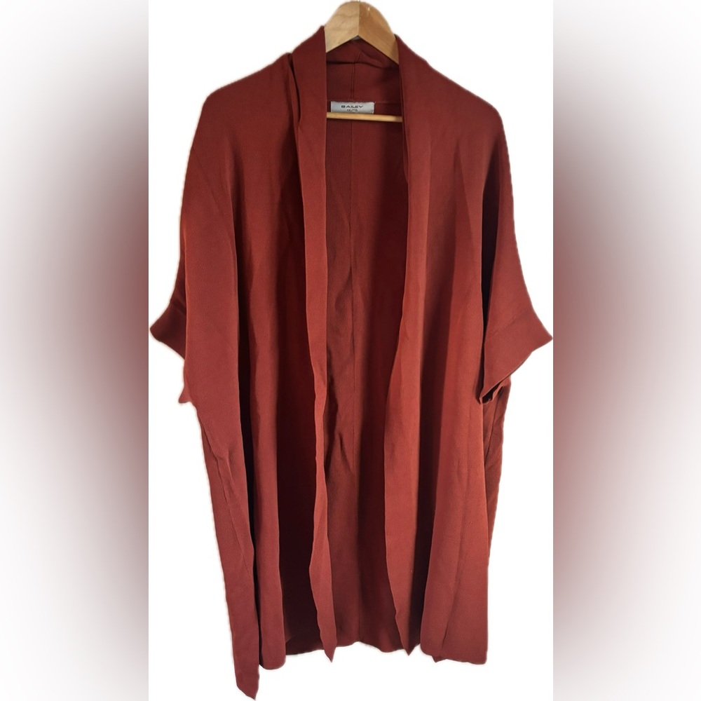 BAILEY Rust Open Front Cardigan - Picture 5 of 7